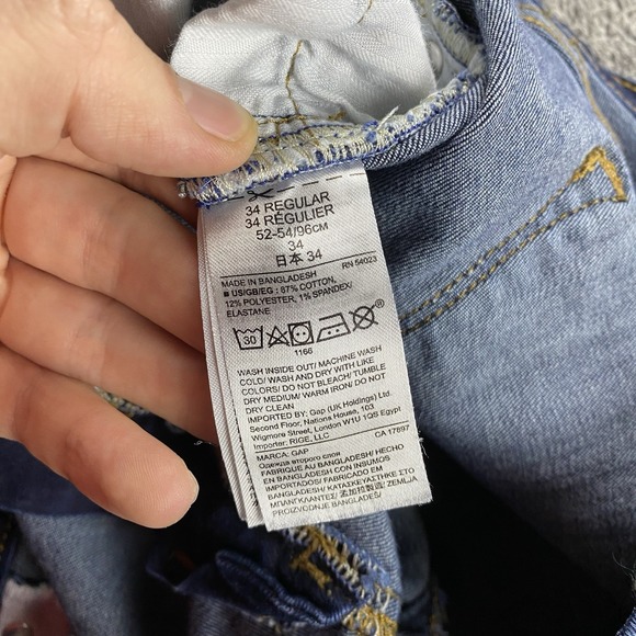 Gap 1969 Curvy True Skinny Jeans Womens 34R Blue Dark Wash Mid Rise - Picture 9 of 13